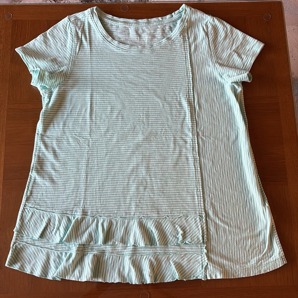 2-pack Soft Surroundings short sleeve tops with flutter hems